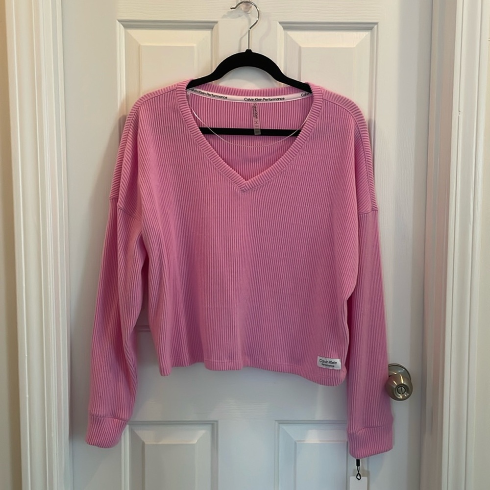 Calvin Klein Corded V Neck Pullover